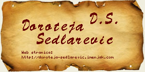 Doroteja Sedlarević vizit kartica